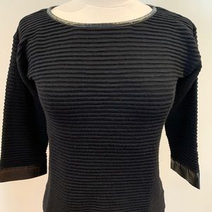 Calvin Klein sweater trimmed with leather